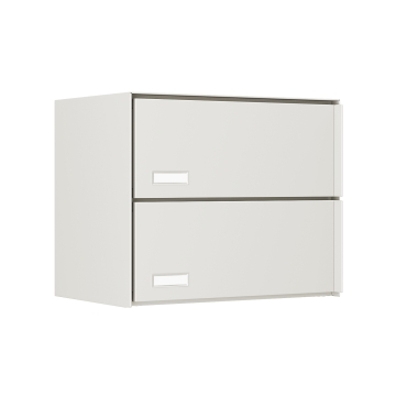 Cutie poștală dublă Oslo, albă.