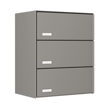 Cutie poștală Oslo pentru trei familii, gri.