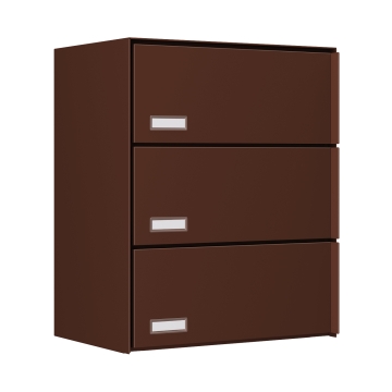 Cutie poștală Oslo pentru trei familii, maro.