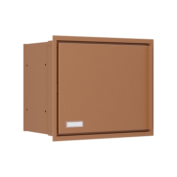 Cutie poștală încorporată Stockholm, aspect rugină.