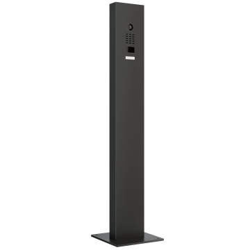 Interfon cu picior, inclusiv placă de bază, Smart Doorbird D1101V, negru grafit.