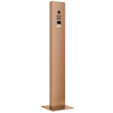 Interfon cu picior și placă de bază, Smart Doorbird D1101V, aspect bronz