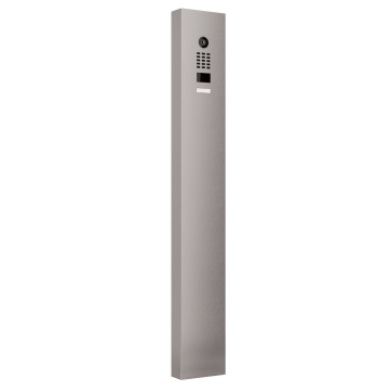 Interfon cu picior, model Smart Doorbird D1101V, aspect inox.