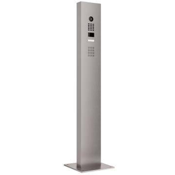 Interfon cu picior și placă de bază Smart Doorbird D1101KV cu modul tastatură, aspect inox.