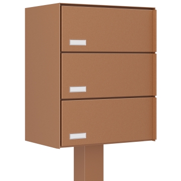 Cutie poștală triplă Copenhaga, model Ruginiu