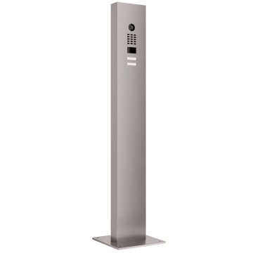 Interfon cu picior și placă de bază Smart pentru Doorbird D1102V, aspect inox.