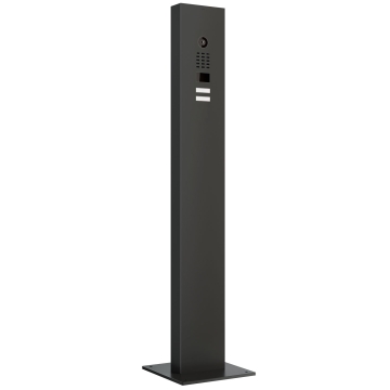 Interfon cu picior și placă de bază Smart pentru Doorbird D1102V, negru grafit.