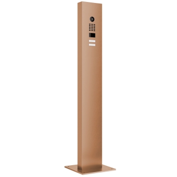 Interfon cu picior și placă de bază Smart for Two Doorbird D1102V, aspect bronz.