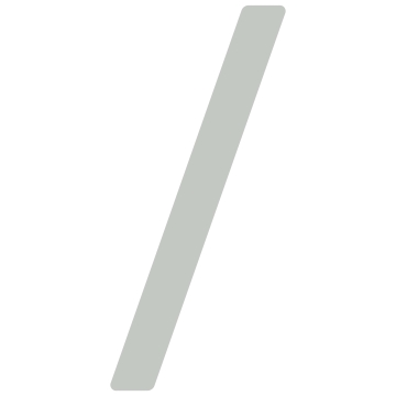 Număr de casă autoadeziv "Slash" - 40 mm, gri deschis