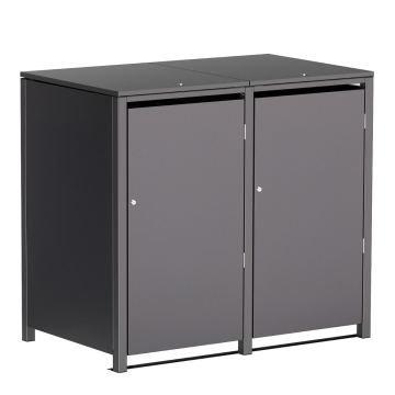 Cutie gunoi Hugo pentru 2 pubele de 240L, antracit.