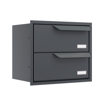 Cutie poștală încorporabilă Eindhoven pentru doi, antracit.