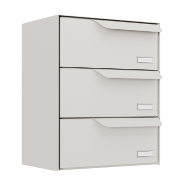 Cutie poștală Amsterdam pentru trei locatari, albă.