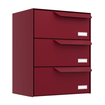 Cutie poștală Amsterdam pentru trei locatari, roșie.