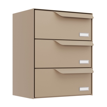 Cutie poștală triplă Amsterdam, bej.