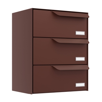 Cutie poștală Amsterdam pentru trei locatari, culoare maro