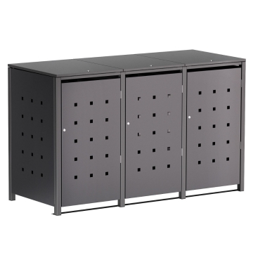 Cutie gunoi Wilhelm pentru 3 pubele de 240L, antracit.