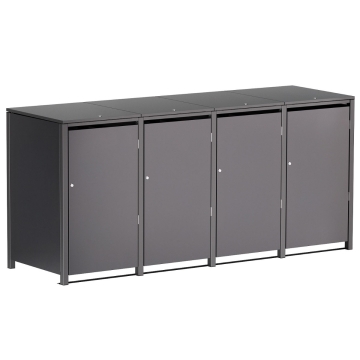 Cutie de gunoi Hugo pentru 4 pubele de 240L, antracit.