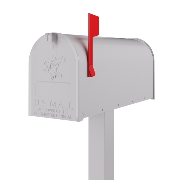 Cutie poștală americană, model US Mailbox, de culoare albă.