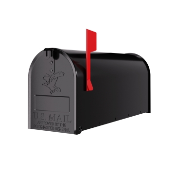 Cutie poștală americană, model US Mailbox, de perete, neagră.