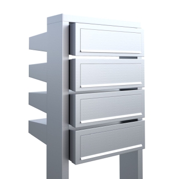 Cutie poștală model Stairs for Four, din inox