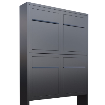 Cutie poștală multiplă Base pentru patru locatari, antracit