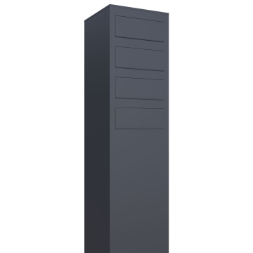 Cutie poștală Monolith pentru patru locatari, antracit.