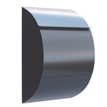 Cutie poștală Jumbo antracit cu clapetă din inox