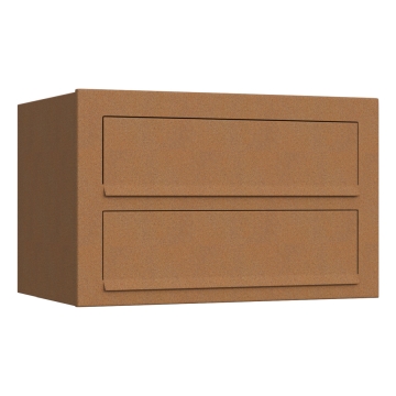 Cutie poștală Cube pentru doi, aspect rugină