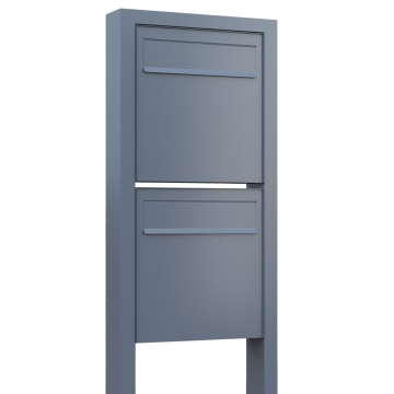 Cutie poștală de gard Latina, model vertical dublu, antracit.