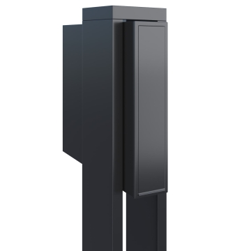 Cutie poștală cu suport, model steag, antracit.