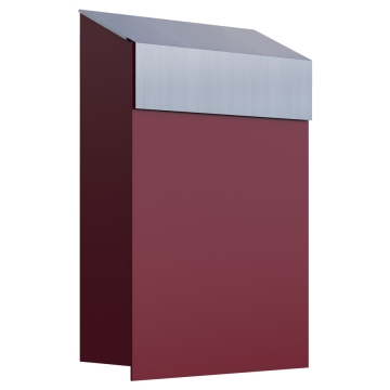 Cutie poștală roșie cu clapă din inox pentru bebeluși.