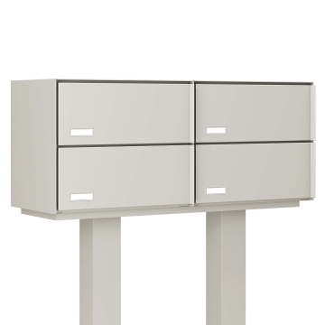 Cutie poștală Copenhaga pentru patru familii, albă.