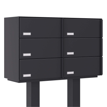 Cutie poștală Kopenhagen pentru șase locatari Antracit | V