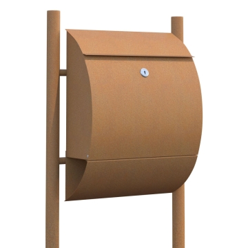 Cutie poștală tip stâlp, model Sunshine, aspect ruginit