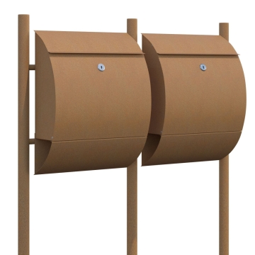 Cutie poștală dublă Sunshine, aspect rugină