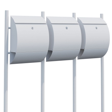 Cutie poștală Sunshine pentru trei locuințe, albă