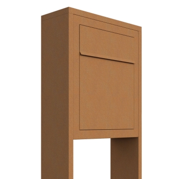 Cutie poștală cu picior, model Base, aspect ruginit