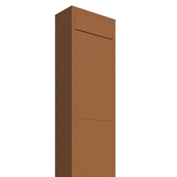 Cutie poștală mare, model Big Box, aspect rugină.