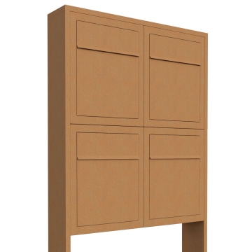 Cutie poștală de bază pentru patru locuințe, model Rust.