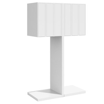 Cutie poștală tip Hermes, model Clone, pentru 6 apartamente, albă.