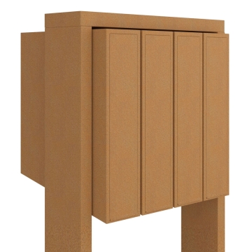 Cutie poștală Flag for Four, ruginită.