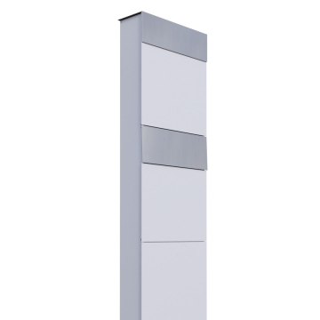 Cutie poștală "The Box for Two", albă, cu clapetă din inox.