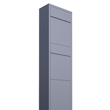 Cutie poștală dublă Big Box, gri metalizat