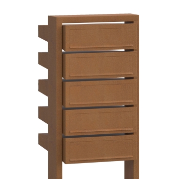 Cutie poștală cu scări pentru cinci familii, model Rost