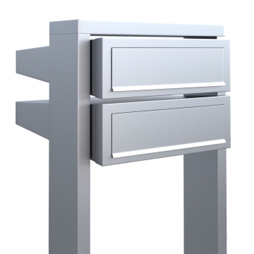 Cutie poștală dublă, model Stairs, din inox.