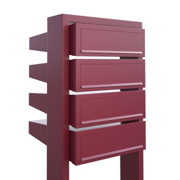 Cutie poștală cu scăriță pentru patru locatari, model Rot.