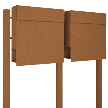 Cutie poștală dublă Manhattan, aspect rugină.