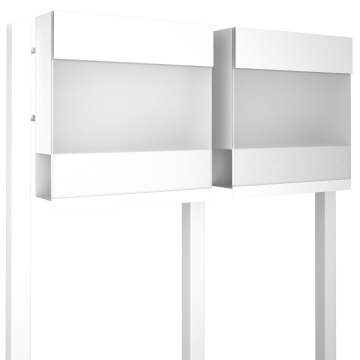 Cutie poștală dublă Manhattan Special White, albă