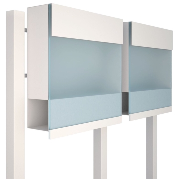 Cutie poștală Manhattan Special Blue pentru Două Persoane, Alb