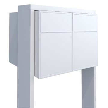 Cutie poștală dublă Big Flag, albă.